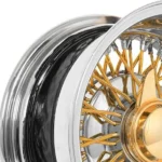 New Forgiato 28" Allchrome/Gold Custom Wire Wheels - Image 2