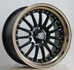 Ouya Wheel Auto-Parts 17/18/19inch 4/5X100 5X114.3/120 Black Machined Lip with Rivets Car Alloy Rim - Image 3