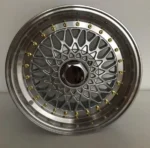 Ouya Wheel Car Accessories 8X100/114.3 Silver Machined Lip Gold Rivet Alloy Car Wheel - Image 3