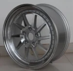 Ouya Wheel Car Accessories High Quality Silver Machined Lip with Rivets Alloy Car Wheel - Image 2