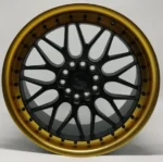 Ouya Wheel Car Accessories Matte Black Gold Machined Lip with Rivets Alloy Car Whhel - Image 2