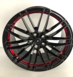 Ouya 5X112/120 Black Machined Red Clear Coat Alloy Wheel - Image 2