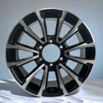 6 Holes Black Machine Face Replica Car Wheel Rim