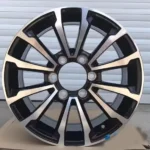 6 Holes Black Machine Face Replica Car Wheel Rim - Image 3