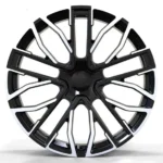 Silver Machined Face Durable Black Car Wheel Rim 5 Holes Aluminum Alloy Car Wheel - Image 2