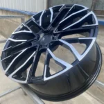 Silver Machined Face Durable Black Car Wheel Rim 5 Holes Aluminum Alloy Car Wheel - Image 4