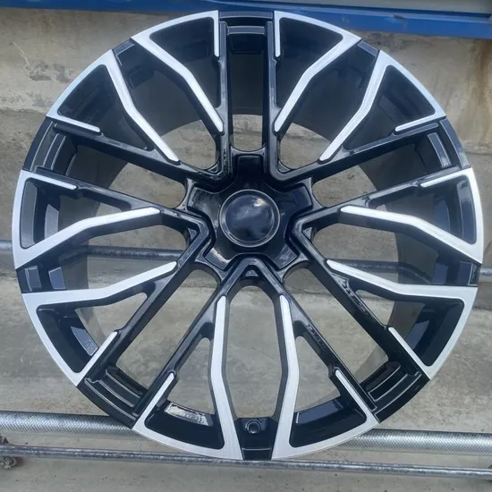 Silver Machined Face Durable Black Car Wheel Rim 5 Holes Aluminum Alloy Car Wheel