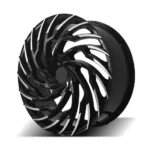 Staggered Black 5-Hole Alloy Wheels 20-22inch Passenger Car Rims