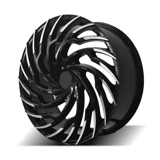 Staggered Black Alloy Wheels 20/21/22inch Rim 5 Hole Passenger Car Rim