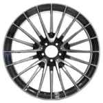 Thin Multi Spoke 5 Holes Black Machined Aluminum Car Wheel - Image 2