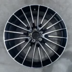 Thin Multi Spoke 5 Holes Black Machined Aluminum Car Wheel