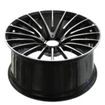 Thin Multi Spoke 5 Holes Black Machined Aluminum Car Wheel - Image 3