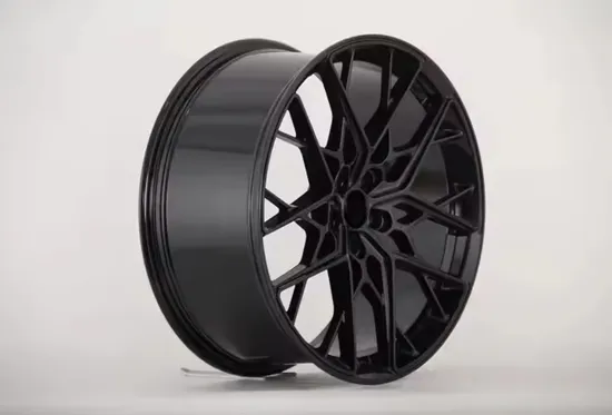 Thin Spoke Replica Auto Parts 5 Holes Black Silver Car Wheel Rim