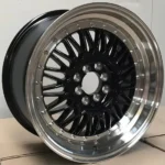 Wholesale Factory OEM 14 15 16 17inch 4 5 8 10 Holes Double PCD Mesh Deep Dish Design Alloy Wheels Rims with Golden Rivets