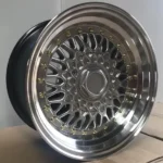Wholesale Factory OEM 14 15 16 17inch 4 5 8 10 Holes Double PCD Mesh Deep Dish Design Alloy Wheels Rims with Golden Rivets - Image 4