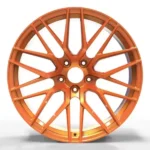 Y Spoke 5 Holes Aluminum Alloy Orange Car Wheel - Image 2