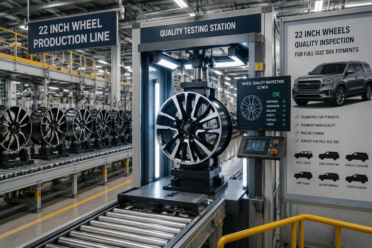 22 inch wheel production line with quality testing station