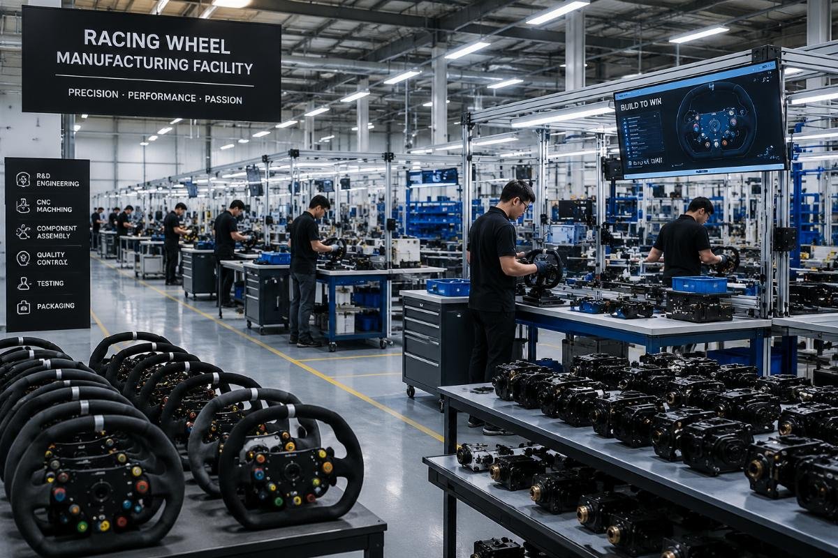 Supplier production facility for racing wheel manufacturing